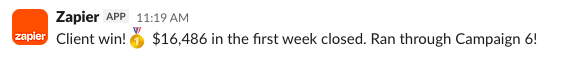 16k closed in the first week