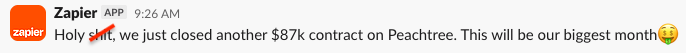 87k contract closed slack